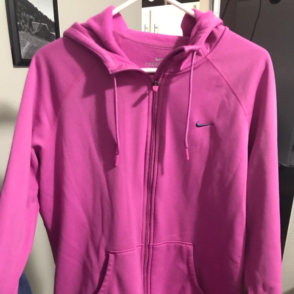Nike Therma Fit Pink Zip Up Hoodie
